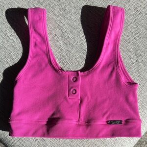 Bombshell Sports Bra L XL Womens Snap Seamless Pink